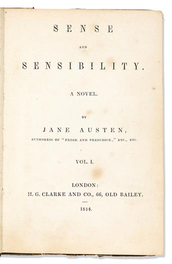 Austen, Jane (1775-1817) Sense & Sensibility.